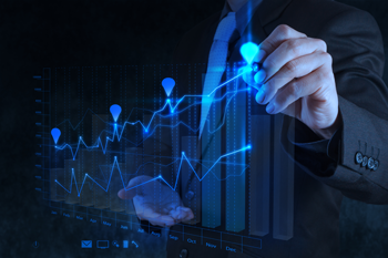 Man with Graph image